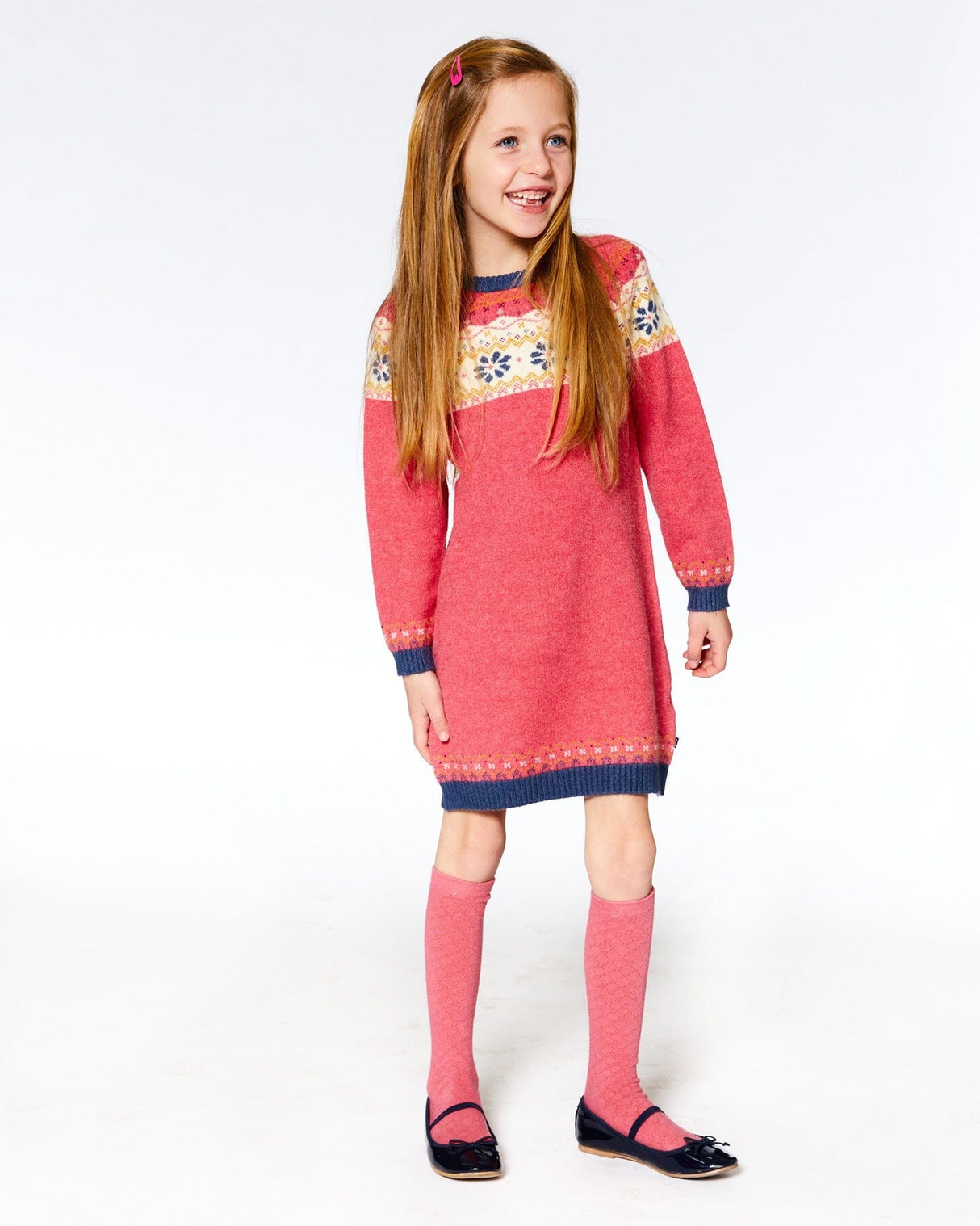Icelandic Knitted Dress Pink-1