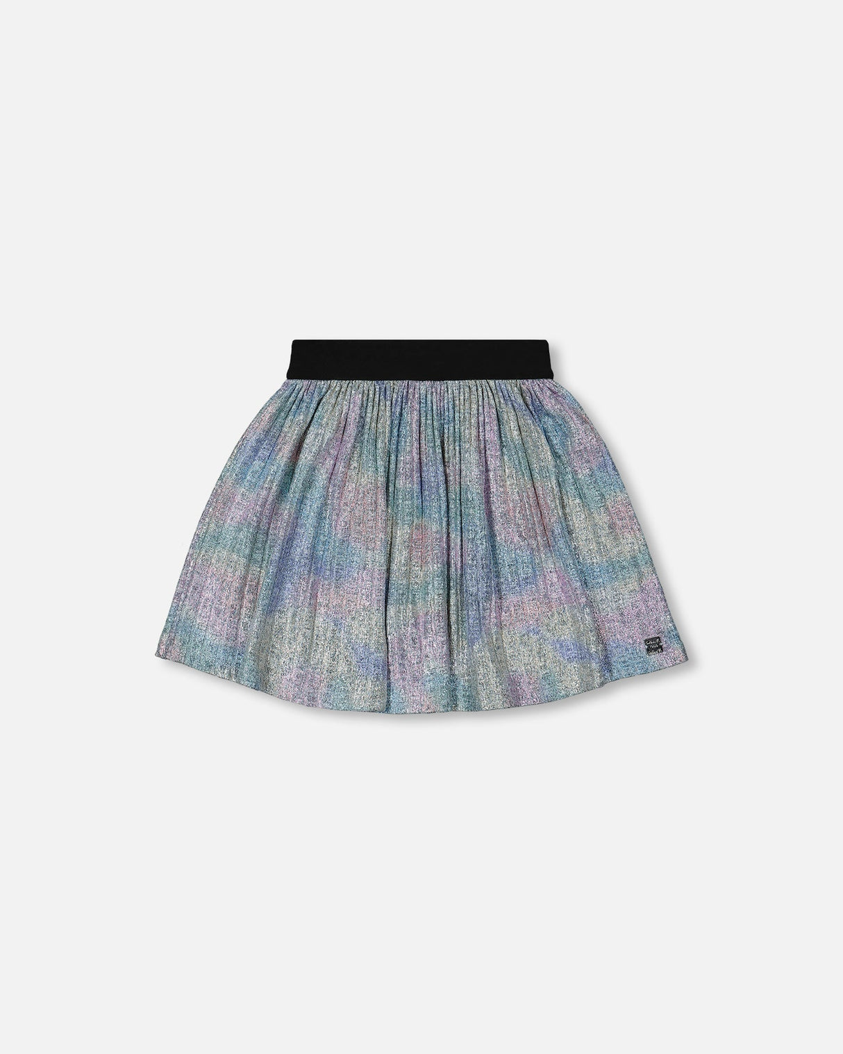Printed Skirt Metallic Tie Dye-0