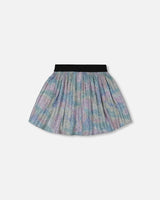 Printed Skirt Metallic Tie Dye-3