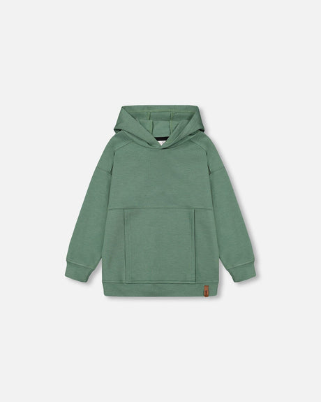 Brushed Jersey Hooded Top Ivy Green-0