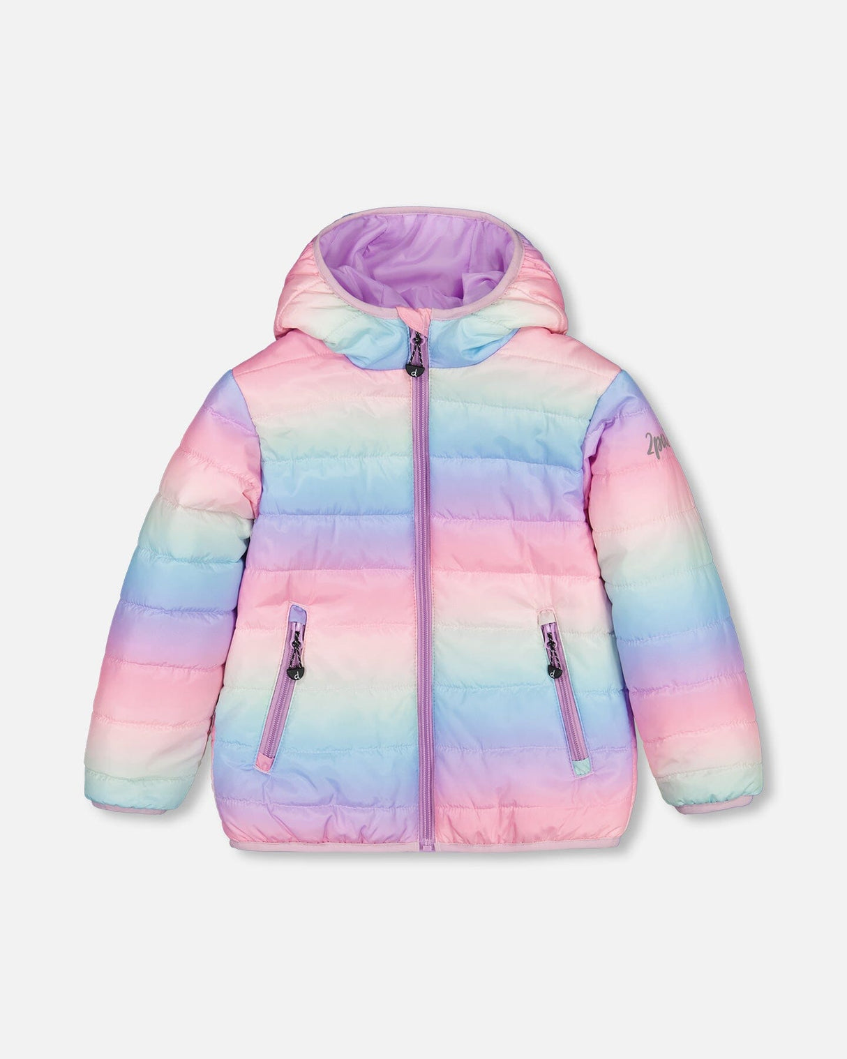 Quilted Transition Jacket Multicolor Gradient-0