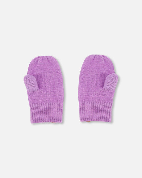 Knitted Mittens Orchid-1