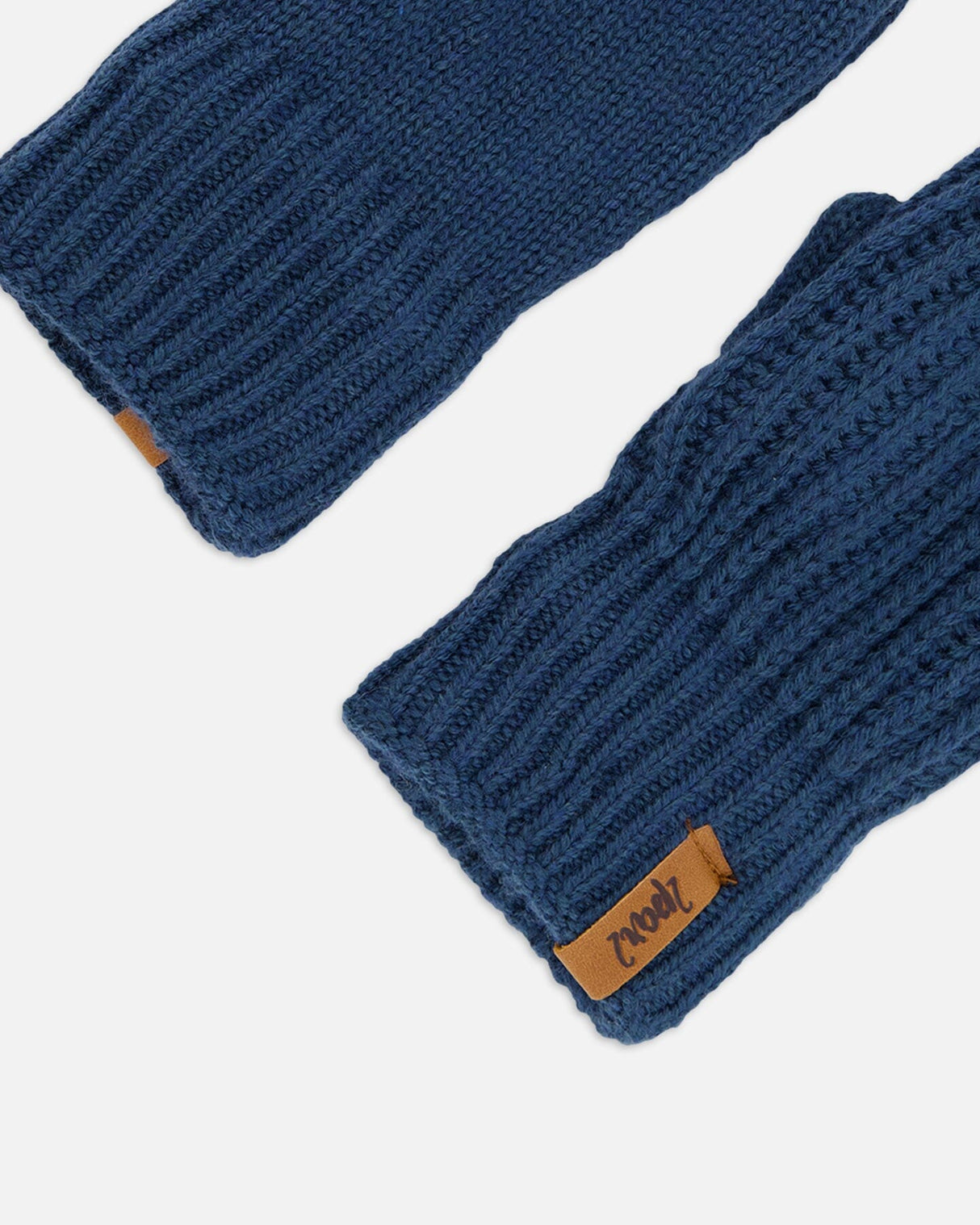 Knitted Mittens Navy-2