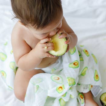 ORGANIC SWADDLE SET - FIRST FOODS (Avocado + Carrot)-2