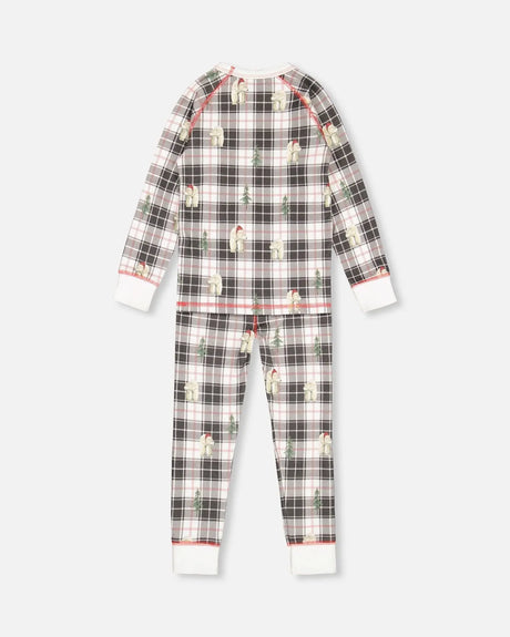 Organic Cotton Kids Christmas Family Two Piece Printed Polar Bear Boys Pajama Set | Deux par Deux | Jenni Kidz