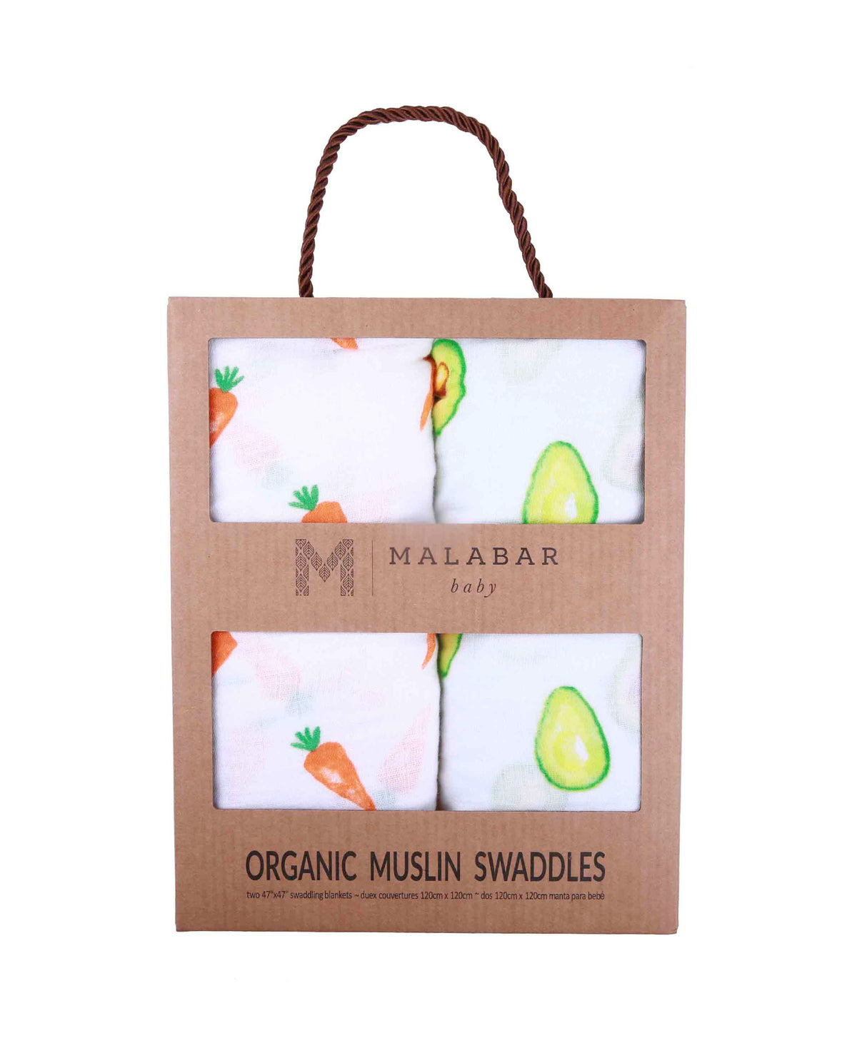 ORGANIC SWADDLE SET - FIRST FOODS (Avocado + Carrot)-3